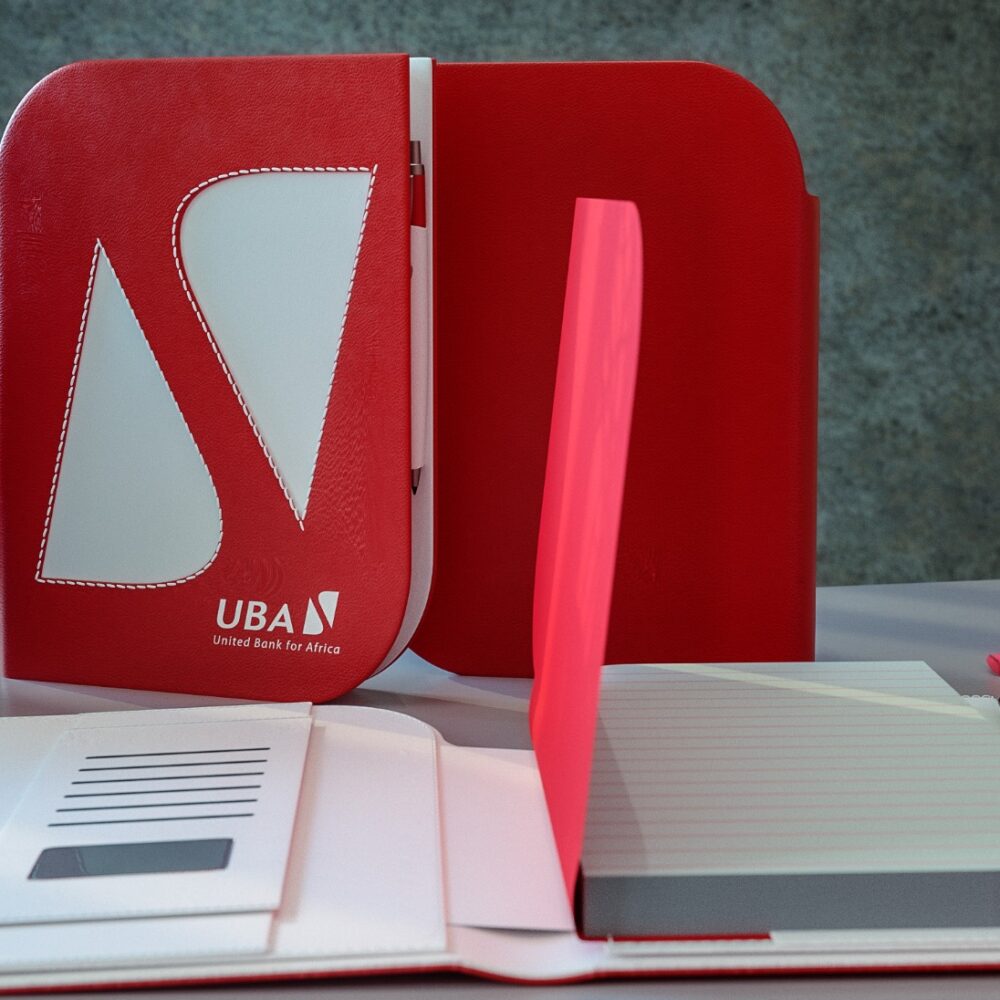 The UBA Threaded Leather Diary <br>ELEGANCE REDEFINED