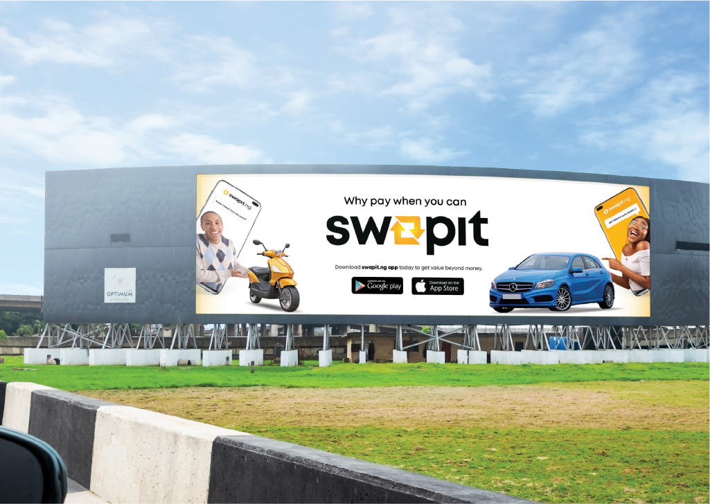 SwapIt wide digital billboard